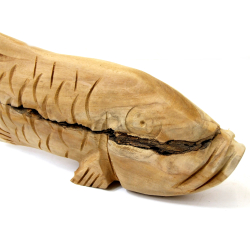 Dekoracja drewniana Ryba drewno tekowe